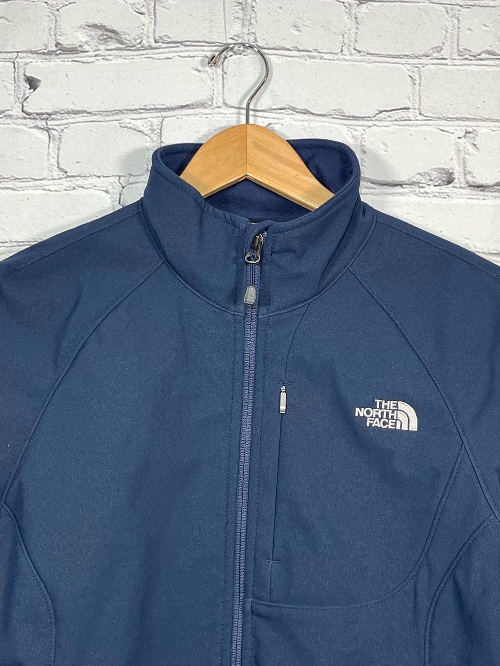 The North Face Apex Bionic Jacket Womens Large Blue Softshell Windproof Full Zip - Picture 2 of 12